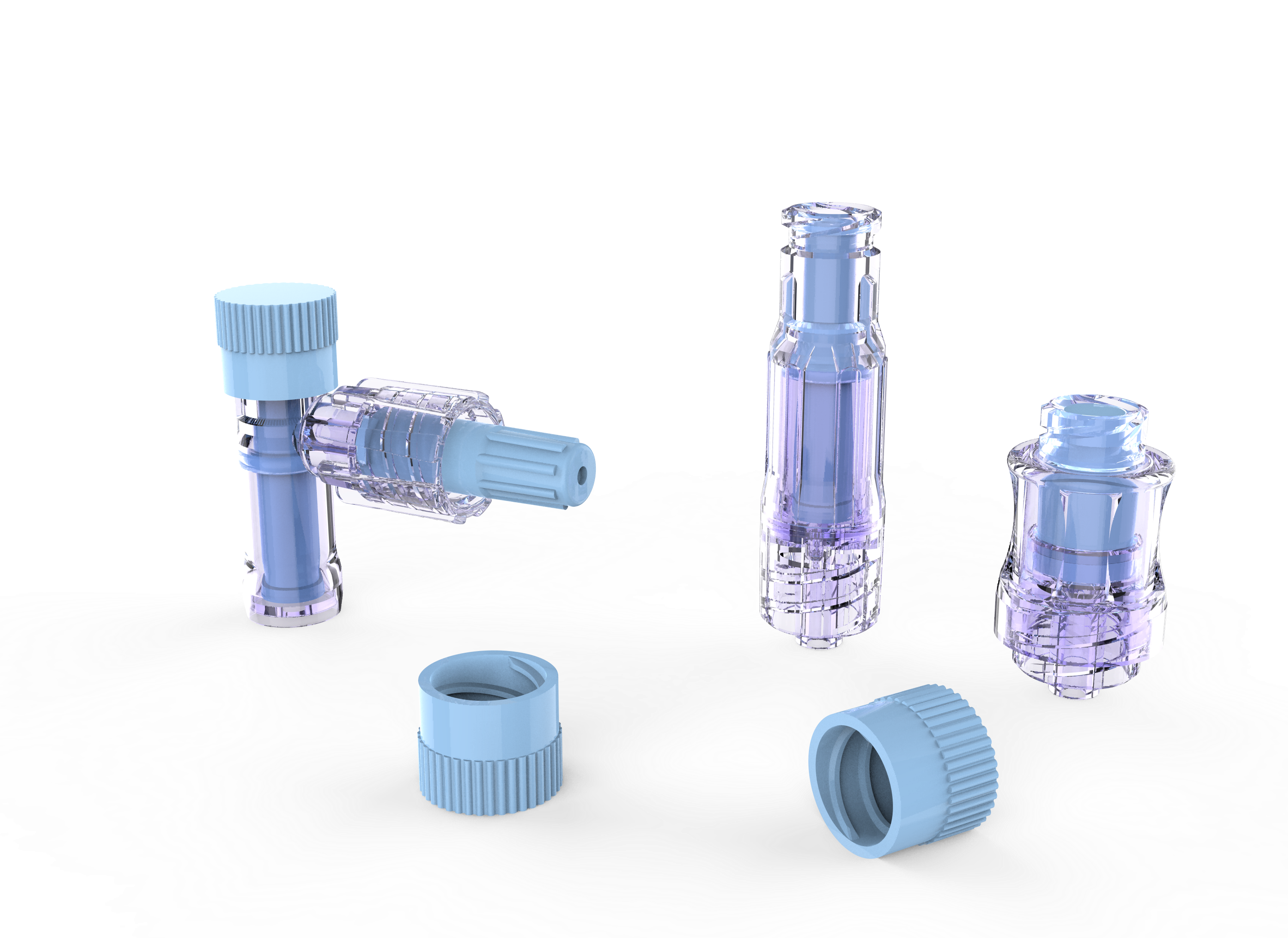 Infusion connector and accessory for single use