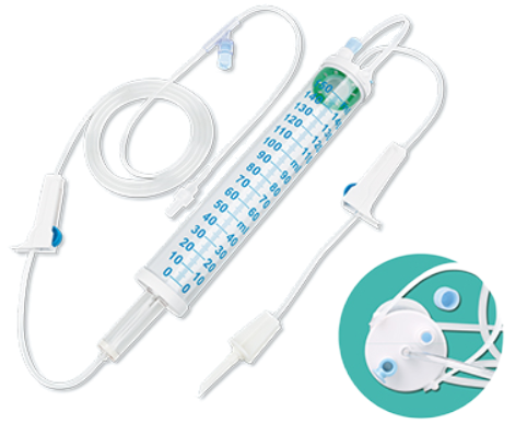 Burette infusion sets without needle
