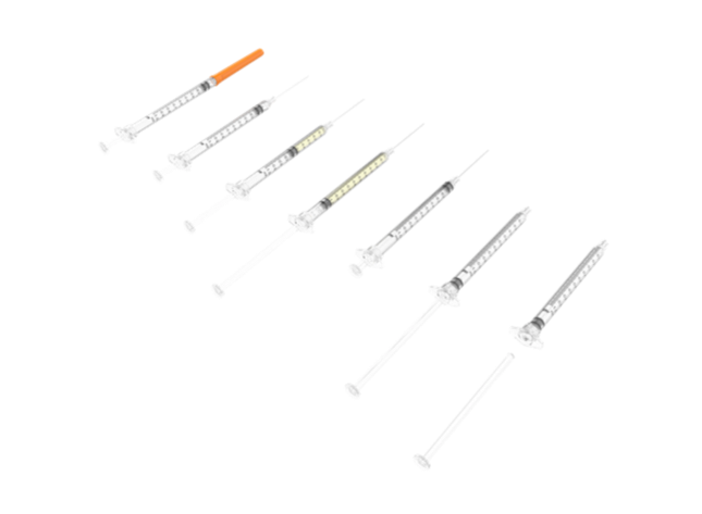 一次性使用无菌自毁注射器 带针